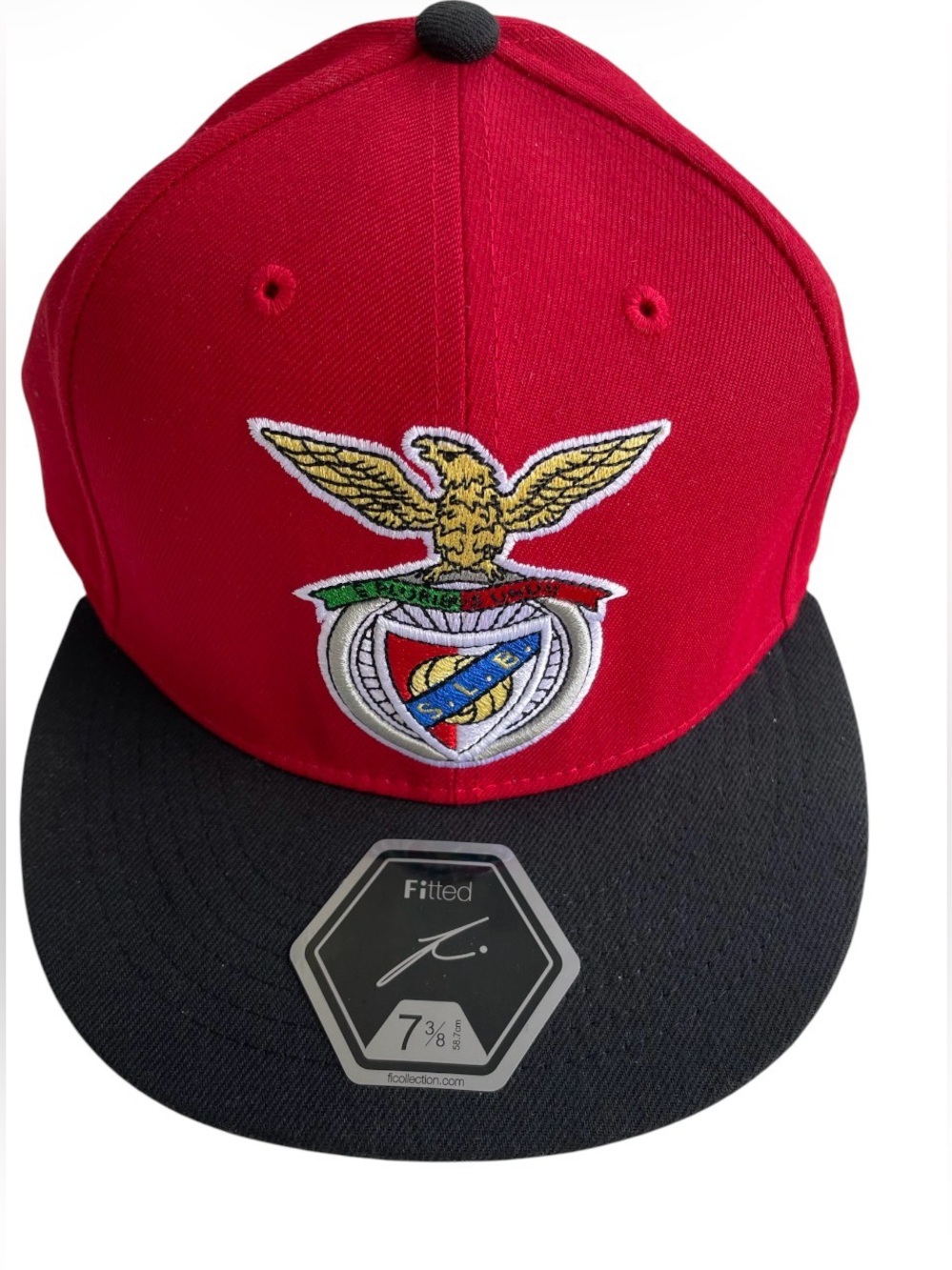 SL Benfica Liga Portugal Fi Collection Fitted Mens Size 7 3/8 Cap Hat Red NEW